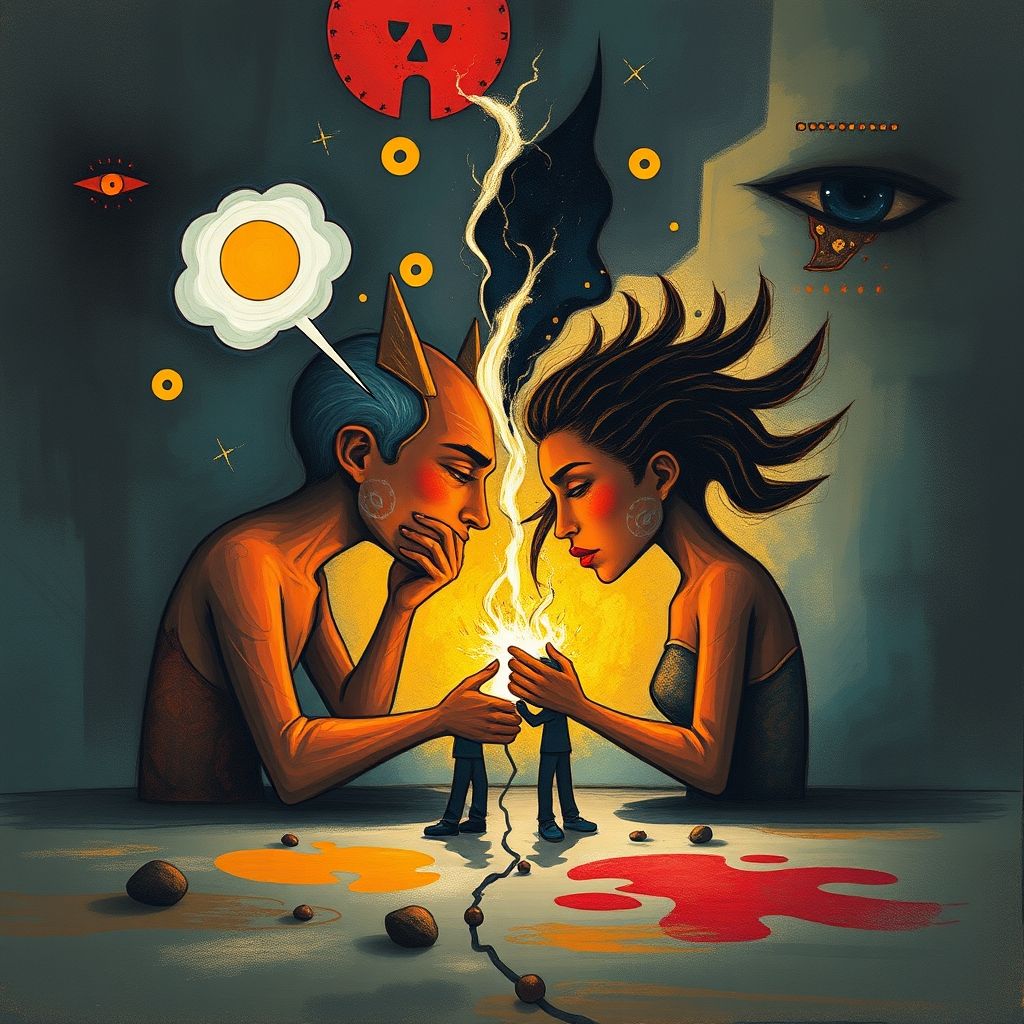 การใช้สัญลักษณ์เพื่อสะท้อนความขัดแย้ง