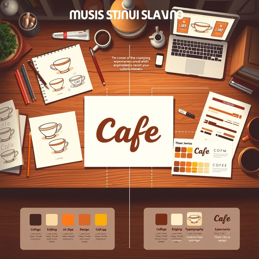 ขั้นตอนการออกแบบโลโก้คาเฟ่