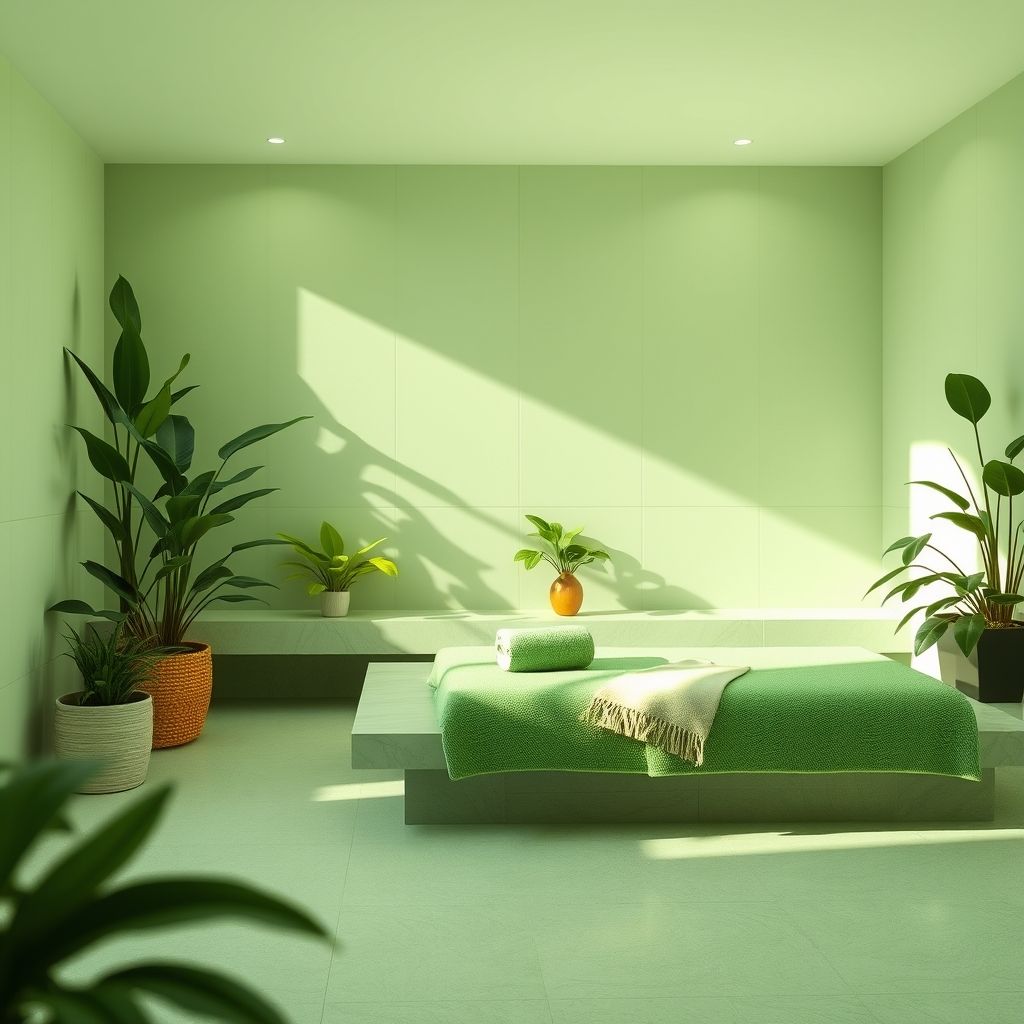 ความหมายสีเขียวในสปา