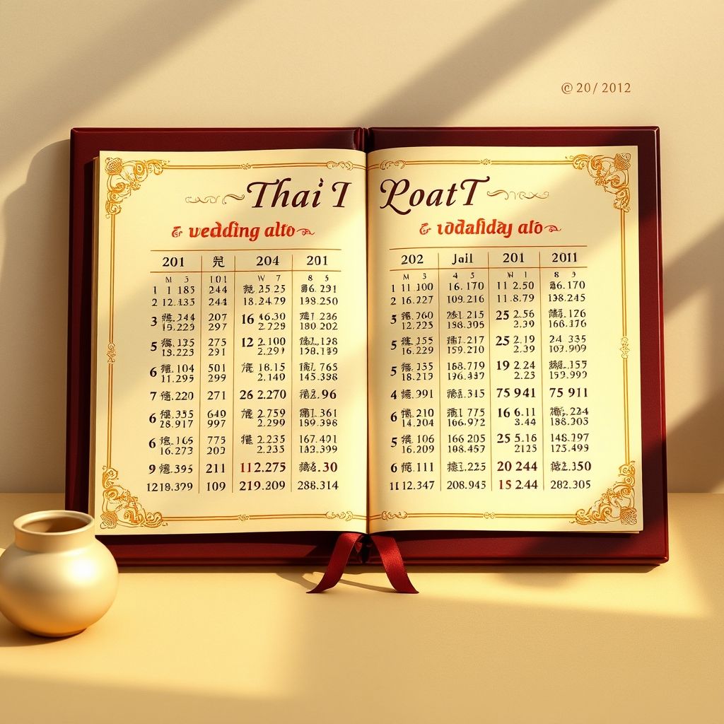 ตำราดูฤกษ์แต่งงานประจำปี